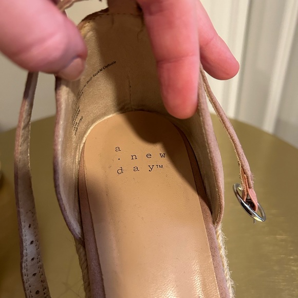 Target A New Day Pink Espadrilles Wedge Heels, Size 9.5 - Picture 9 of 9